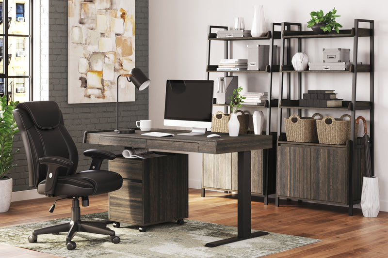 Zendex - Dark Brown - Adjustable Height Desk - Adjustable Height Desks - Grand Furniture GA