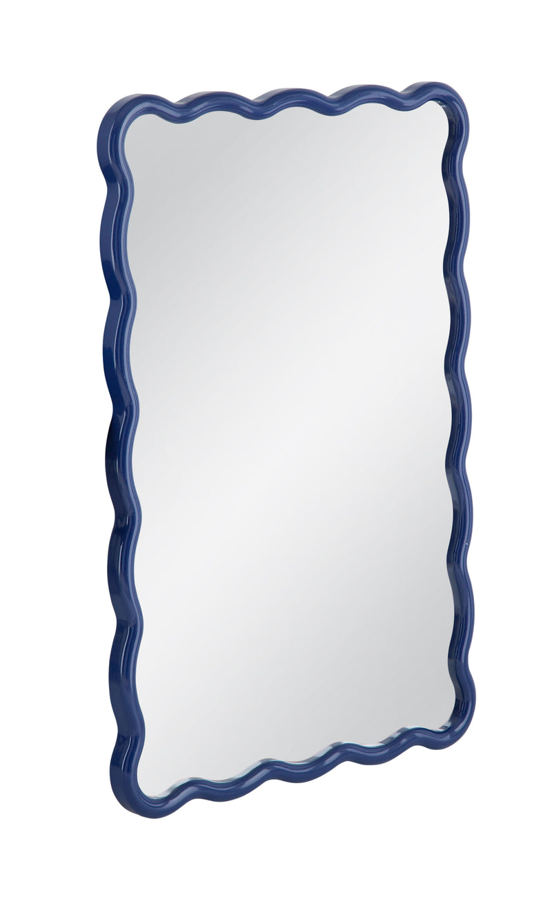 Camellia - Rectangular Wall Mirror - Blue