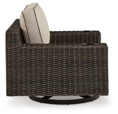 Coastline Bay - Brown - Swivel Lounge W/ Cushion.