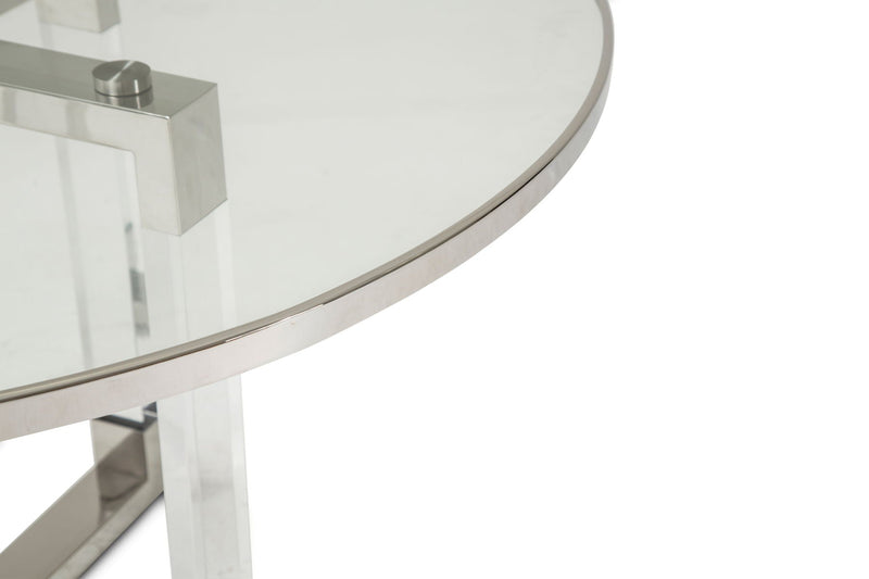 State St. - Round Dining Table - Stainless Steel.