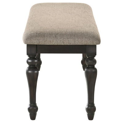 Bridget - Upholstered Dining Bench Stone And Sandthrough - Brown And Charcoal