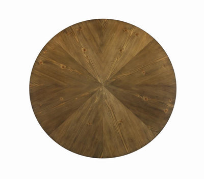 Brinnon - Round Coffee Table - Dark Brown And Black.