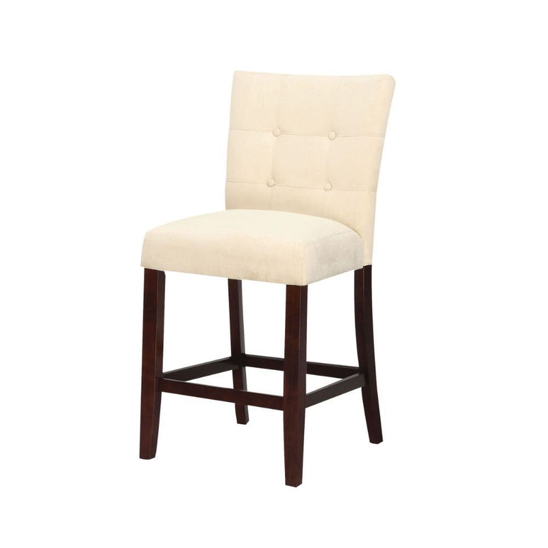 Baldwin - Counter Height Chair (Set of 2) - Beige Microfiber & Walnut - Grand Furniture GA