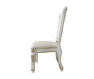 Vendom - Side Chair (Set of 2) - PU & Antique Pearl Finish - Grand Furniture GA