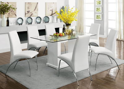 Eva - Dining Table - White / Clear - Grand Furniture GA