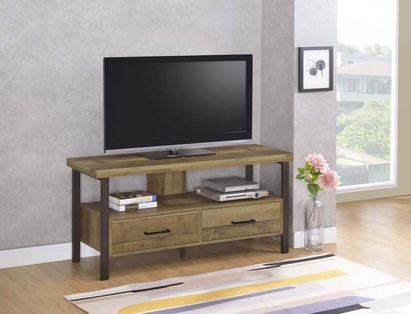 Ruston - 3-drawer Weathered Pine TV Console.