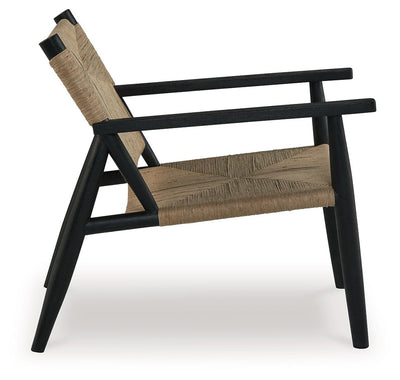 Halfmore - Black / Natural - Accent Chair