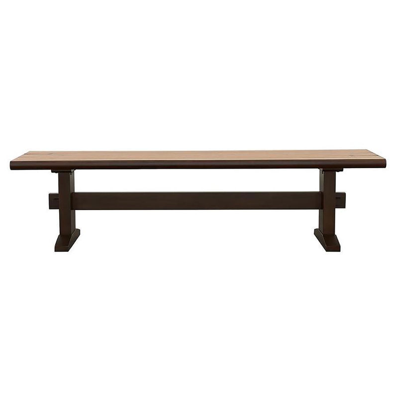Bexley - Trestle Bench - Natural Honey and Espresso.