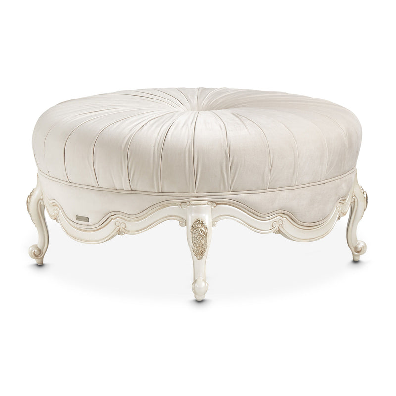 Lavelle Classic Pearl - Round Cocktail Ottoman - Ivory