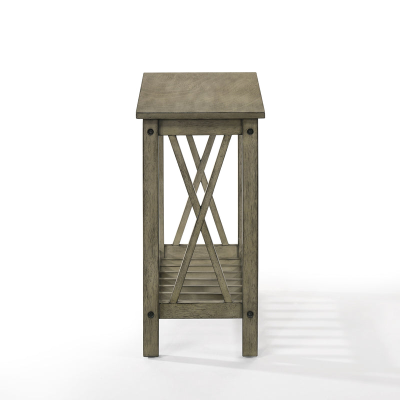 Eden - Chairside Table - Gray - Wood