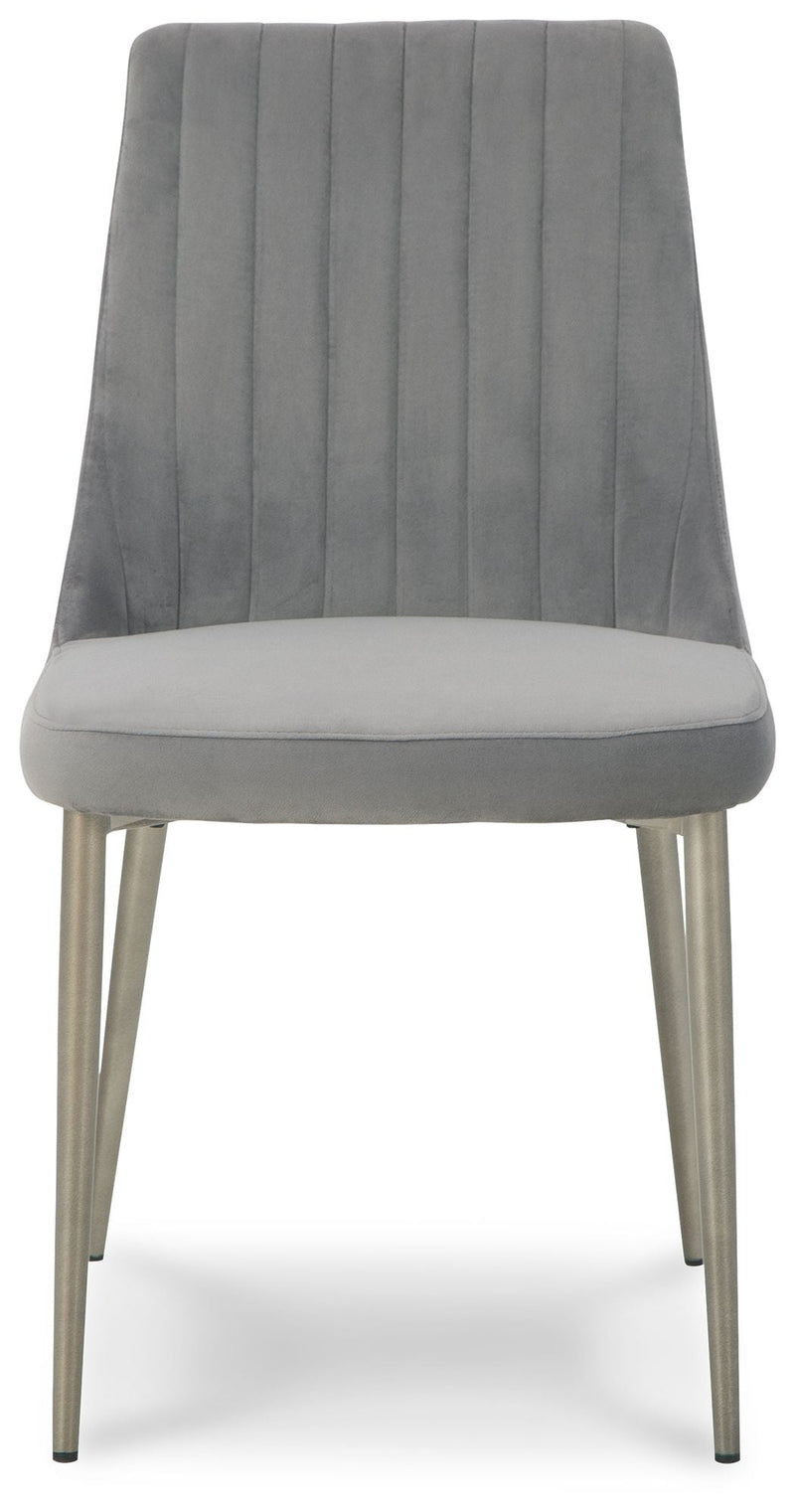 Barchoni - Gray - Dining Uph Side Chair (Set of 2).