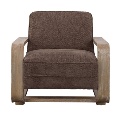 Truffle & Distressed Ash Accent Chair - Brown.