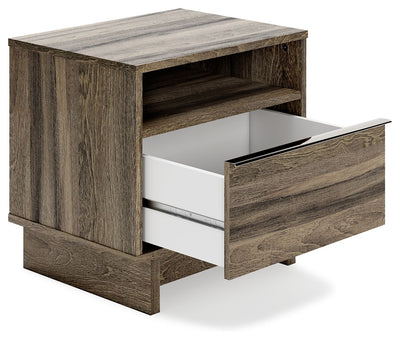 Shallifer - Brown - One Drawer Night Stand.