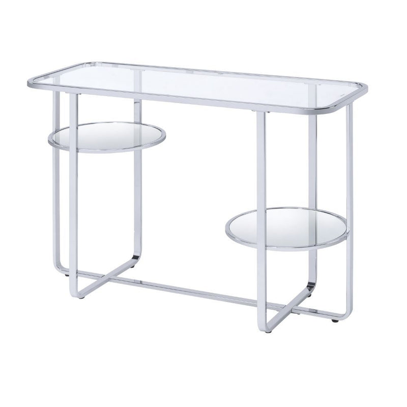 Hollo - Accent Table - Chrome & Glass - Grand Furniture GA