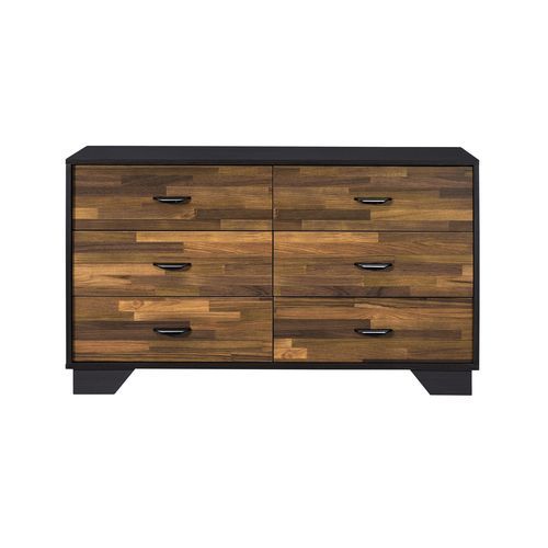 Eos - Dresser - Walnut & Black Finish