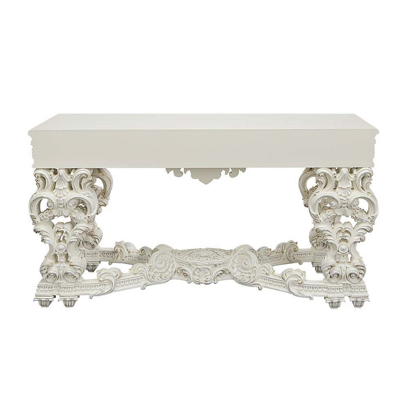 Adara - Sofa Table - Antique White Finish - Grand Furniture GA