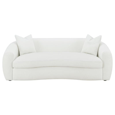 Isabella - Upholstered Tight Back Sofa - White