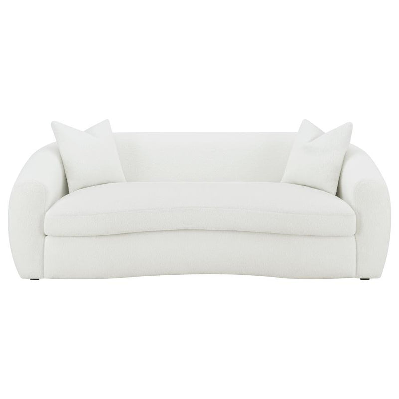 Isabella - Upholstered Tight Back Sofa - White