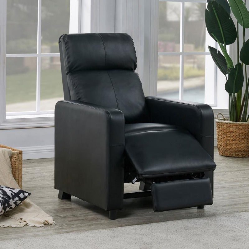 Toohey - Home Theater Push Back Recliner - Black.