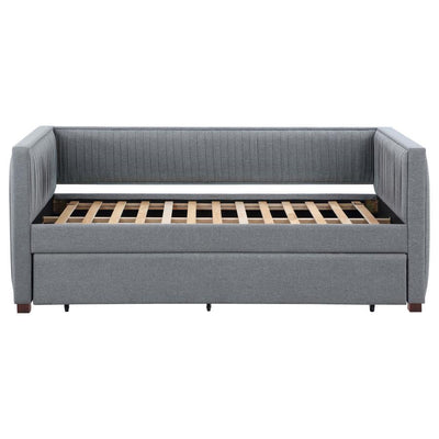 Brodie - Upholstered Twin Daybed With Trundle - Grey.