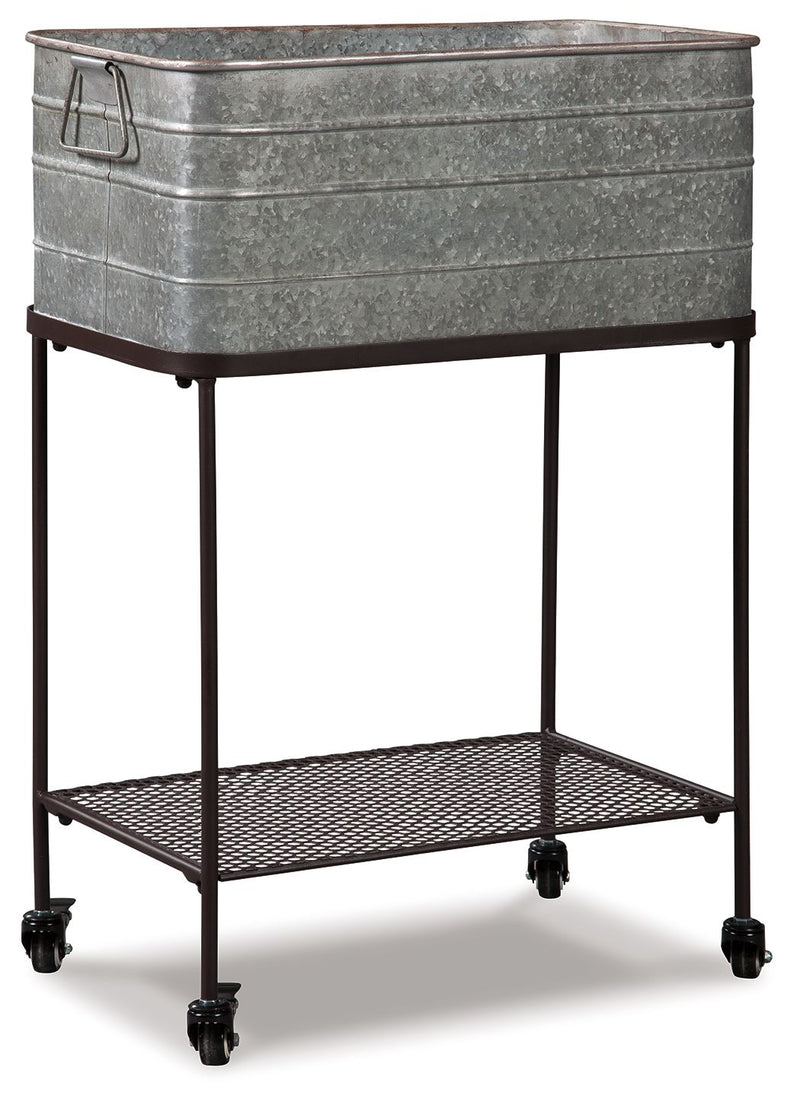 Vossman - Antique Gray / Brown - Beverage Tub.