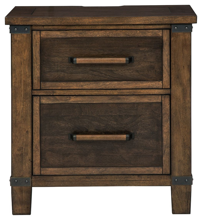 Wyattfield - Brown / Beige - Two Drawer Night Stand.