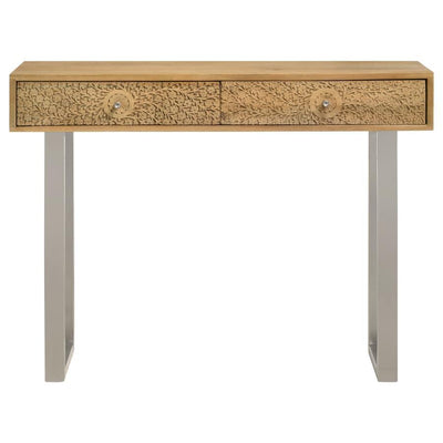 Draco - Console Table With Hand Carved Drawers - Natural.