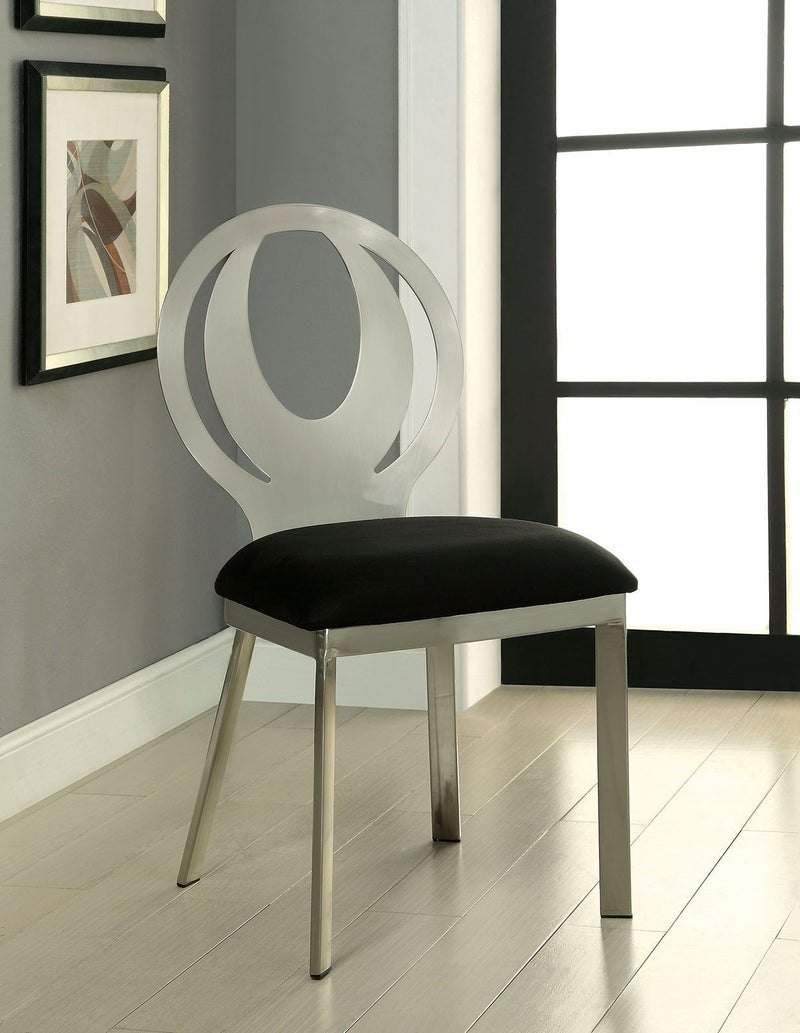 Orla - Side Chair (Set of 2) - Silver / Black