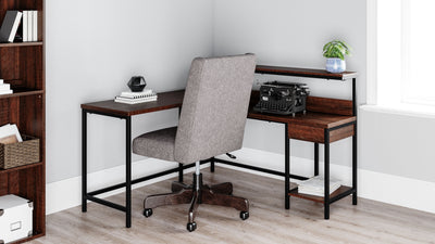 Camiburg - Warm Brown - L-desk With Storage.