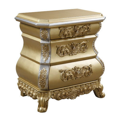 Seville - Nightstand - Gold Finish - Grand Furniture GA