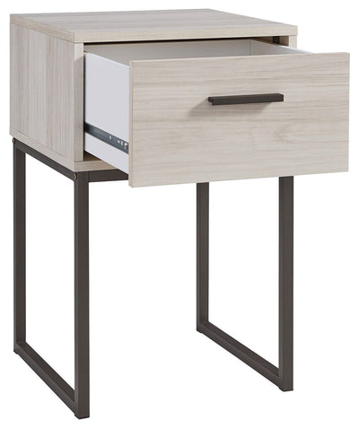 Socalle - Light Natural - One Drawer Night Stand - Vinyl-Wrapped.