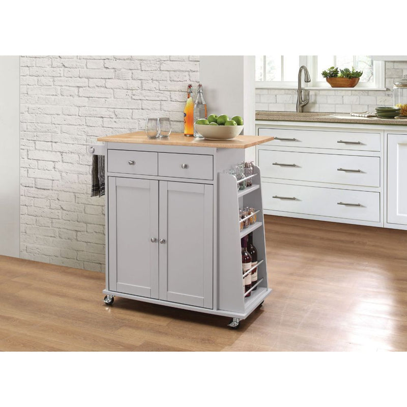 Tullarick - Kitchen Cart - Natural & Gray - Grand Furniture GA