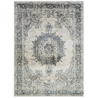 Crumlin - Area Rug - Medallion Ash Gray - Grand Furniture GA