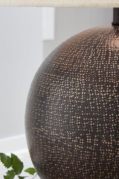 Hambell - Black / Gold Finish - Metal Table Lamp.