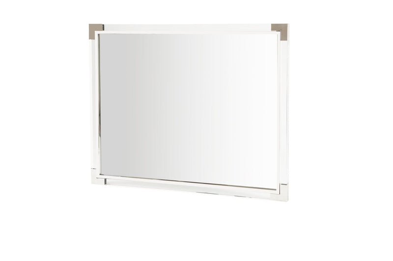 State St. - Metal Wall Mirror - Glossy White.