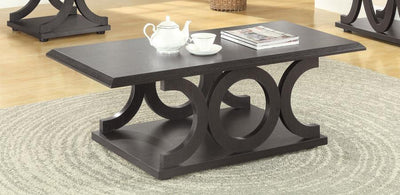 Shelly - C-Shaped Base - Coffee Table - Cappuccino.