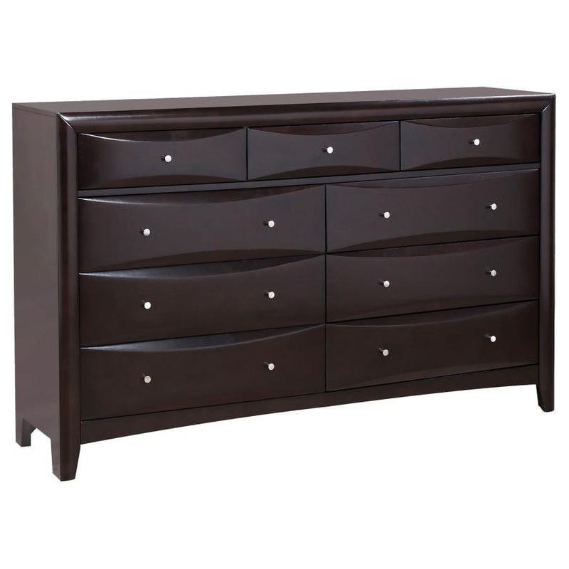 Phoenix - 9-Drawer Dresser - Deep Cappuccino