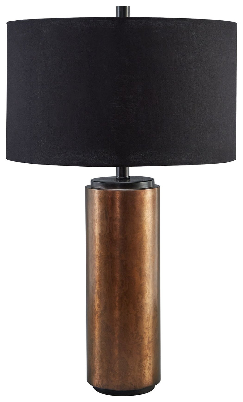 Hildry - Antique Brass Finish - Metal Table Lamp.