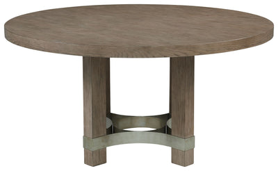 Chrestner - Gray - Round Dining Room Table.