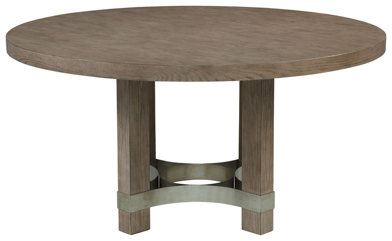 Chrestner - Gray - Round Dining Room Table.