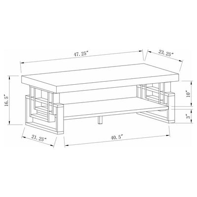 Schmitt - Rectangular Coffee Table - High Glossy White.