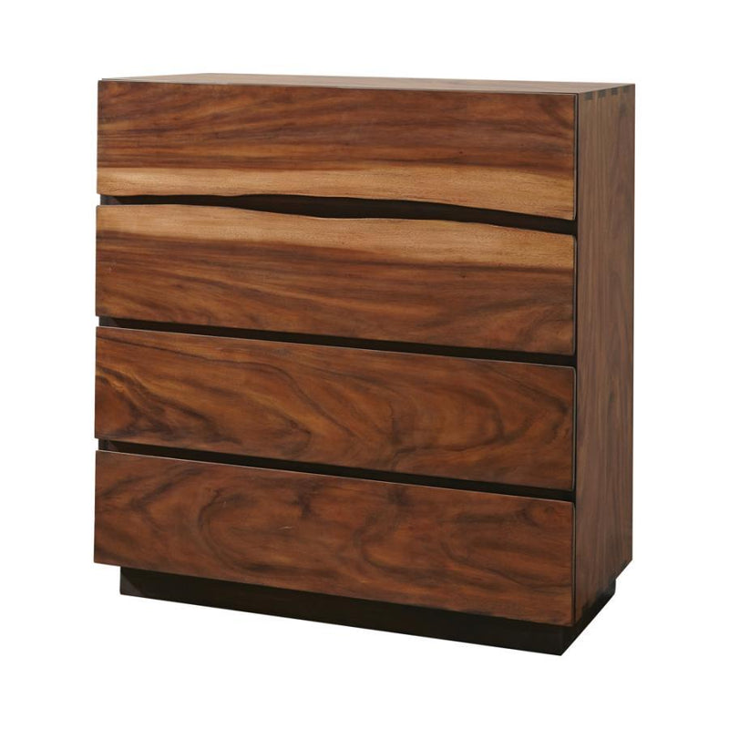 Winslow - 4-Drawer Chest - Smokey Walnut and Coffee Bean.