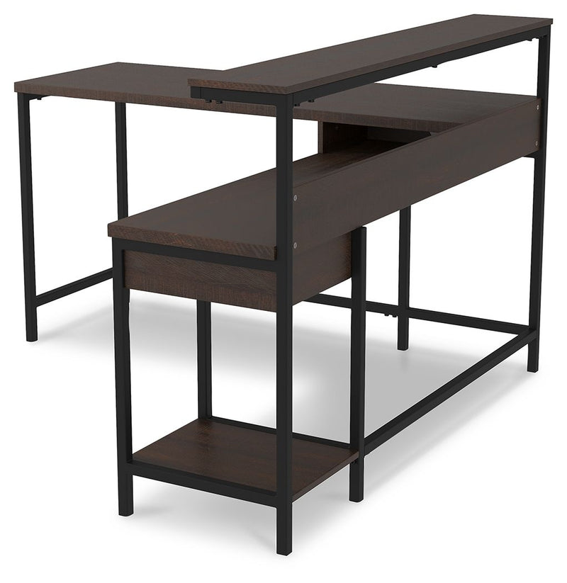 Camiburg - Warm Brown - L-desk With Storage.