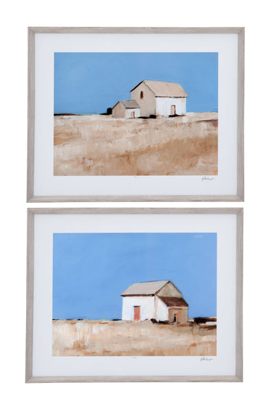 Secluded Cottage (Set of 2) - Light Blue