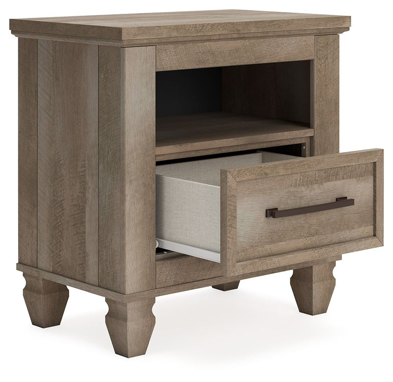 Yarbeck - Sand - One Drawer Night Stand.