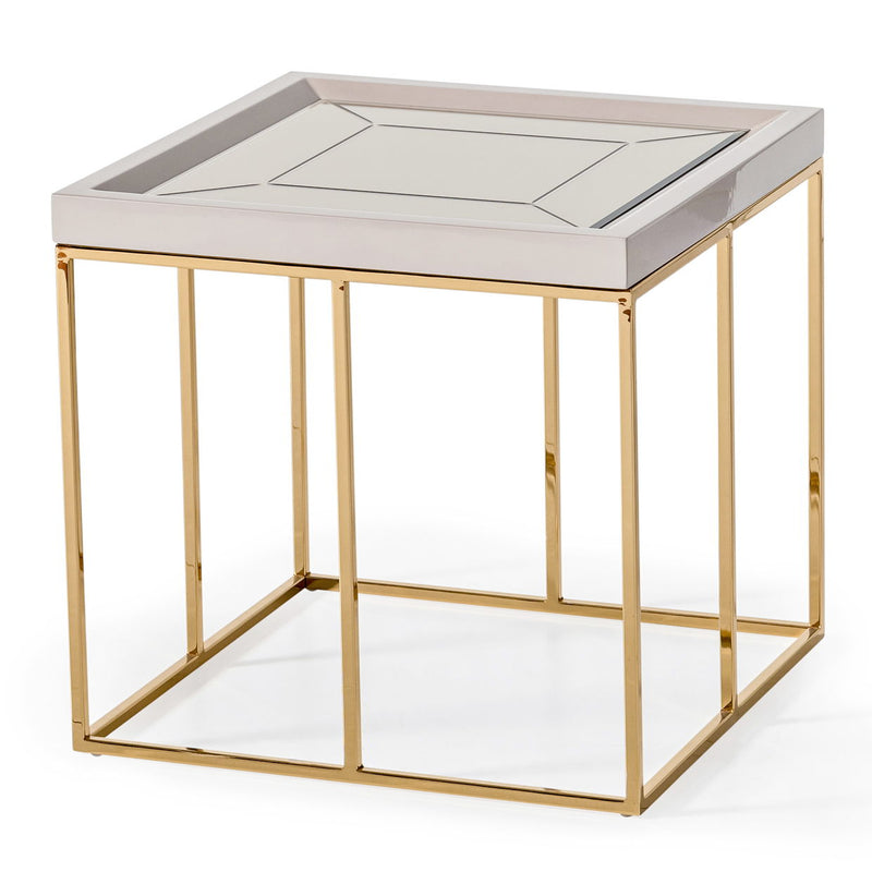 Carmela - Side Table - Shimmer Ivory