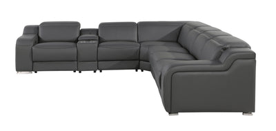 1116 - Power Reclining Italian Leather Sectional