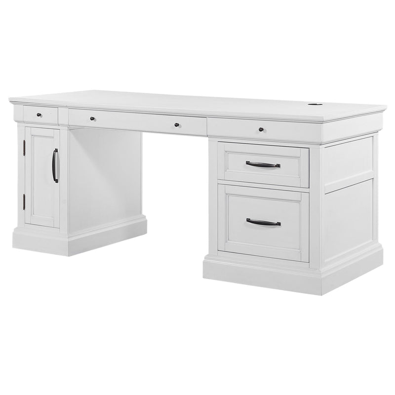 Shoreham - Pedestal Desk - Effortless White