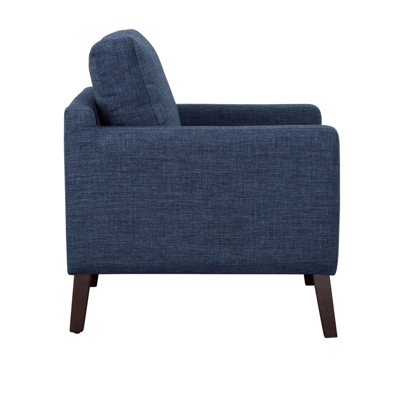 Nashville - Accent Chair - Blue & Espresso