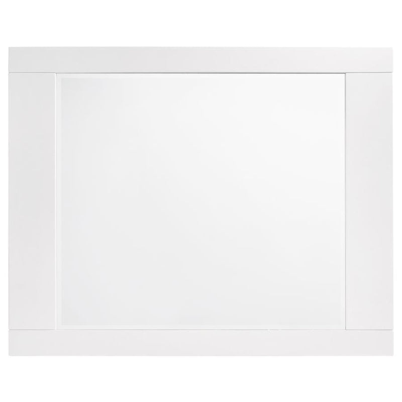 Felicity - Rectangle Dresser Mirror - Glossy White.